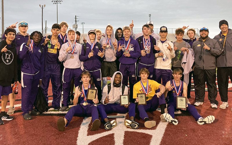 The Comanches scored 168 points for the team championship as they  won Gold in seven events and had 11 athletes at the area meet. Photo courtesy of Randy Palmer.