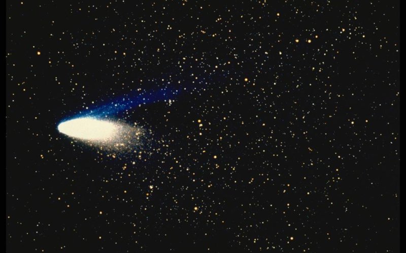 Halley's comet as record by the National Astronomy Centre in Great Britain.