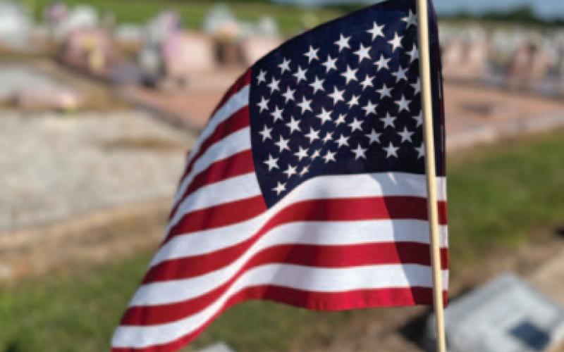 VFW provides flags for those who have passed