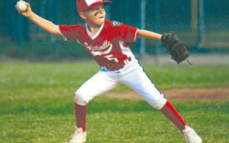 Sawyer Pustejovsky threw in relief in the East Zone championship game. Chuck Grafe/Tribune-Herald
