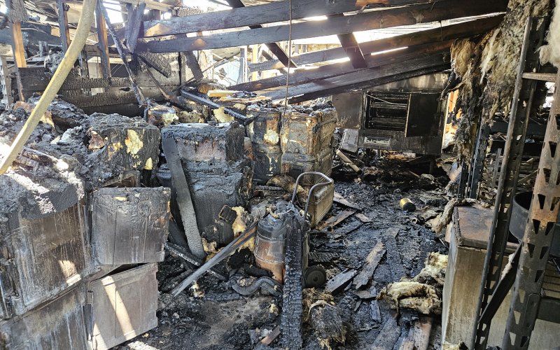 Little remains of the back part of the restaurant, where Werner stored and prepared his food.