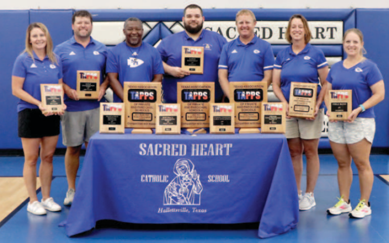 Sacred Heart Catholic Schools got word recently that they were recipients of the 2022-23 TAPPS 2A Henderson Cup, a remarkable achievement for any school because the winner is determined by how many state championships your school managed to get in a single school year, combining all possible events in athletics, academics and band to pick the overall winner.