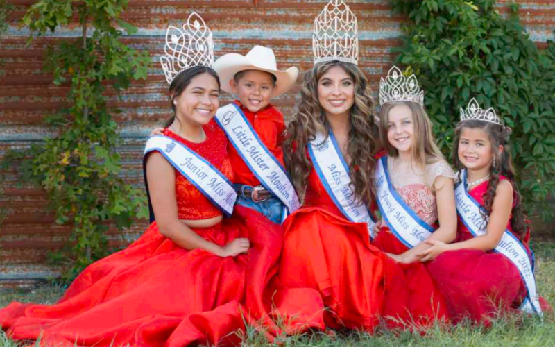 The 2022 Moulton Royalty—including Junior Miss Moulton Valeria Pinedo, Little Mr. Moulton Lincoln Perez, Miss Moulton Kaylee Trejo, Young Miss Moulton Annabelle Ischy, and Little Miss Moulton Annabelle Montemayor—bid farewell to their year-long reign on Sunday at the 2023 Royalty Pageant. Moulton’s young ambassadors represented the community at various events including the annual awards banquet, Easter Egg Hunt, Halloween Trunk or Treat where they collected canned goods for the needy.