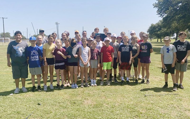 Yoakum Golf Association camp; players ages 5 to 8. Photo courtesy of Nicco Brown.