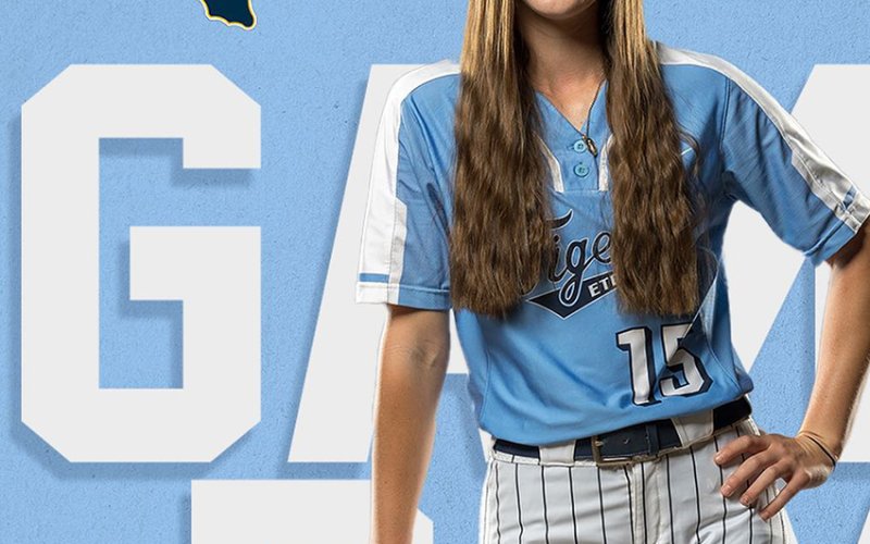East Texas Baptist University and St. Paul Class of 2022 Sydney Green played utility player in her freshman season of softball. She got six hits, five RBI and a double, scoring 12 runs in 22 games batted and had two putouts on defense. Photo courtesy of East Texas Baptist University.