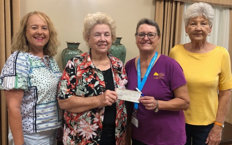 Shiner Nursing &amp; Rehab - left to right, Monica Peters, Mary Ann Stock, assistant activity director Vivian Erickson and Helen Janak.