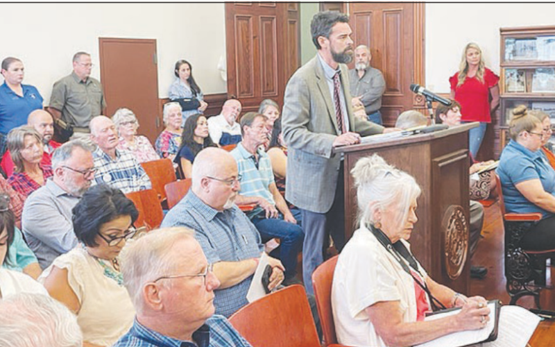 A public hearing was held Aug. 28 at the DeWitt County commissioners court meeting