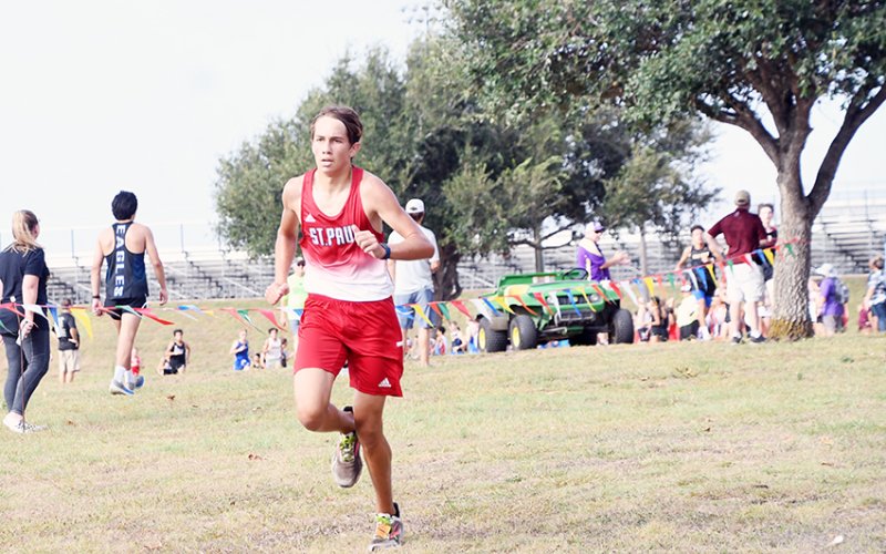 Gabe Darilek was the Cardinals top finisher with No. 14 in 19:13. Photo by Mark Lube