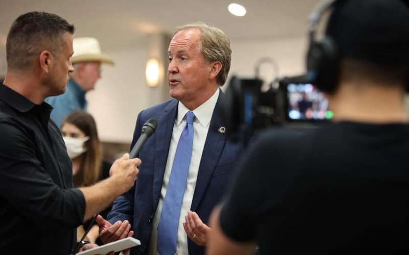 Ken Paxton—acquitted Saturday on 16 impeachment articles by the Texas Senate, and promptly reinstated as Texas Attorney General by Lt. Gov. Dan Patrick—speaks at a town hall meeting held at the Inez Community Center in neighboring Jackson County during a June 2021 visit to the Golden Crescent. File Photo