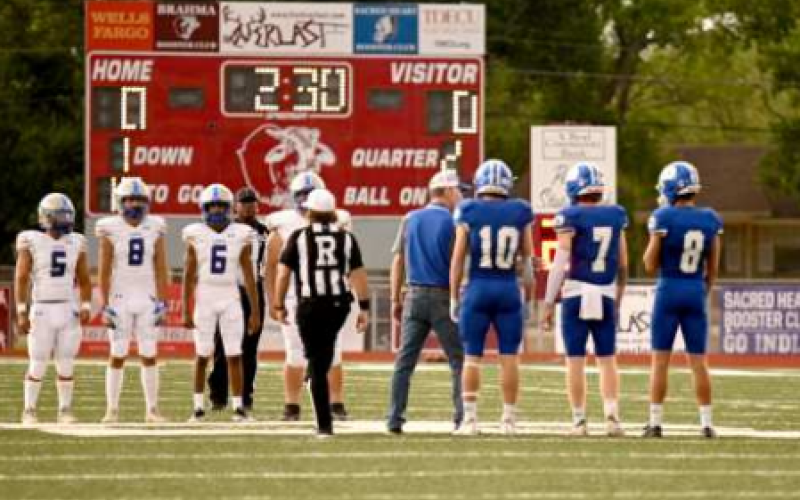 Legendary coach Pat Henke was an honorary captain for the Indians. Chuck Grafe/Tribune-Herald