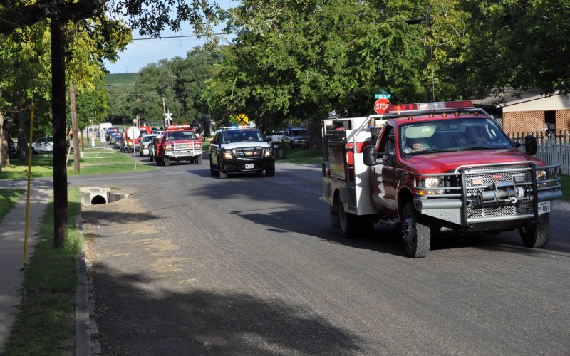 A shot Moulton's National Night Out parade in 2021.