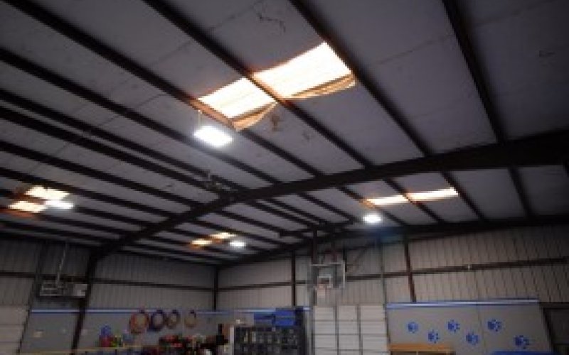 The gymnasium roof and floor have reached their life expectancies