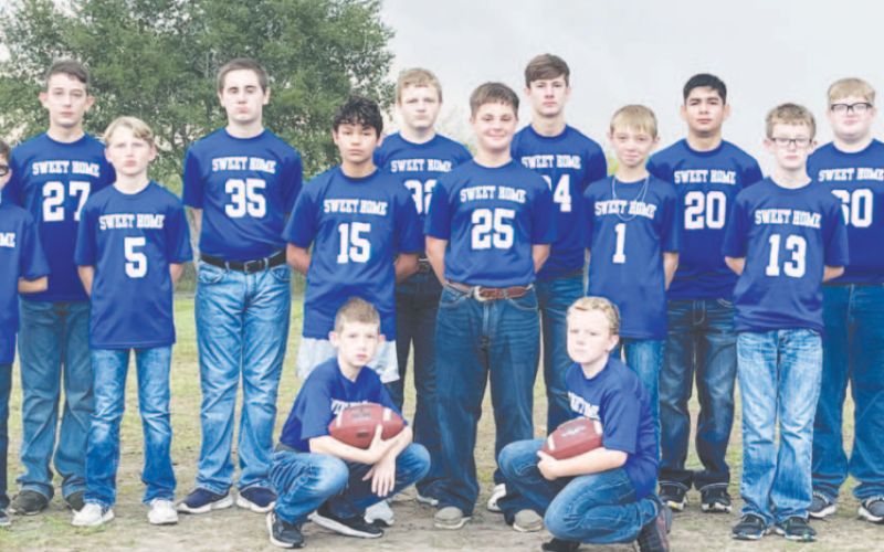 Pictured in the front row from left to right are Timothy Dodson and Regan Picha. Pictured in the middle row from left to right are Mark Shannon, Ty Pullin, Angel Ruiz, Jax Caka, Jaxson Herchek, and Jarrett Morris. Pictured in the back row from left to right are Wade Manning, Crosby Pohler, Jacob Motal, Ty Cook, Brennan Kaiser, Noah Galvan, Dawsen Heiman, and Ruger Chumchal. Not pictured are coaches Randy Kaiser and Jennifer Pohler. Contributed photo.