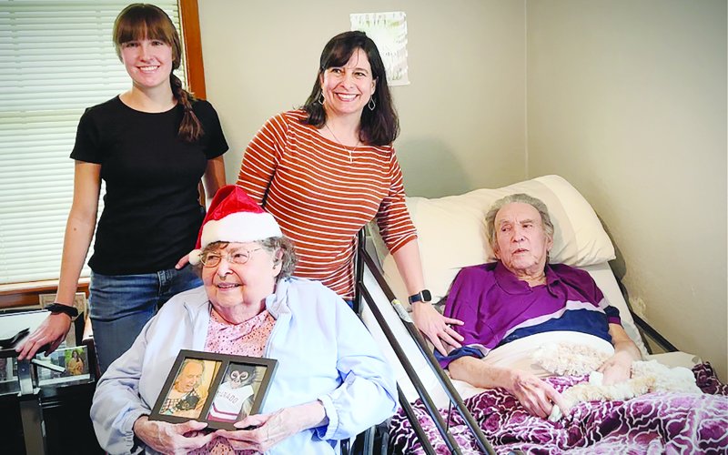 Pictured are Charlene Oehl, seated, with her brother Alvin Svoboda, daughter Kristy Mishler and granddaughter Emma Mishler.