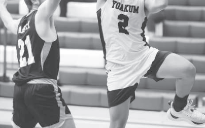 YHS Bulldog Isaac Martinez (2) shoots the ball. Photo courtesy of Raymond Rosas.