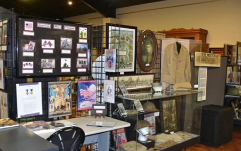 The World War II exhibit includes a lot of information and stories about the war. They ask those with any experience or photos to share and donate.