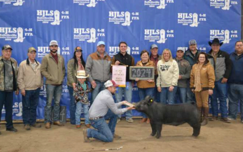 Rylan Marak exhibited the Reserve Champion swine at the 61st annual Hallettsville Jr. Livestock Show held this past weekend. Marak’s swine was purchased by The Group buying group.