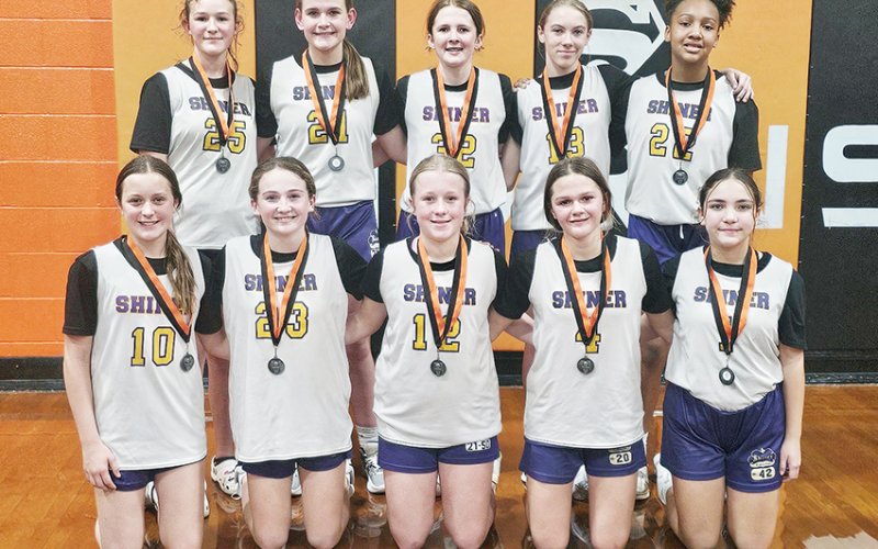 Front row from left are Madi Hubbard, Savannah Durrett, Tinsley Vasek, Taylor Kocian and Allie Garcia. Back row from left are Stella Clifford, Kenzie Springfield, Whitley Lyons, Alexis Malina and Timbarlynn Jones. The team is coached by Courtney Johnson and Patrick Walker. Photo courtesy of Courtney Johnson.