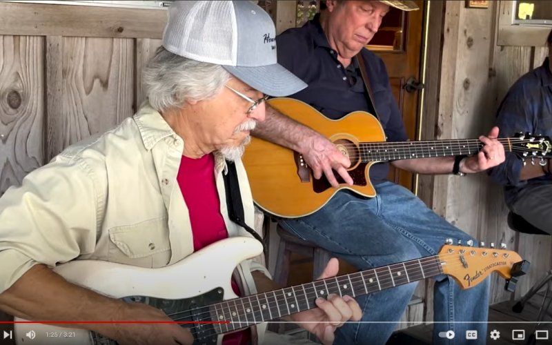 Howard Gloor, owner of the landmark watering hole Howard’s on the edge of Shiner and the local Chamber’s 2023 Citizen of the Year, can still pick one mean guitar.