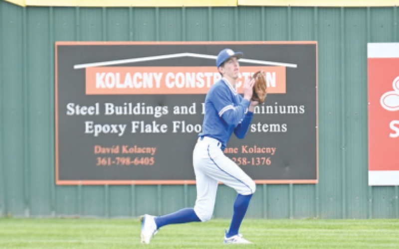 Hudson Kutac snags a fly ball in center. Chuck Grafe/Tribune-Herald