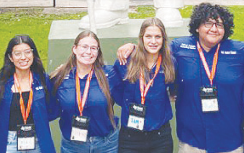 Pictured from left to right are Yoakum High School Student Council members Leah Muenich, Abbie Galvan, Illana Garcia, Samantha Adamek, Rafael Quilpas, Jordyn Eviez. Contributed photo.