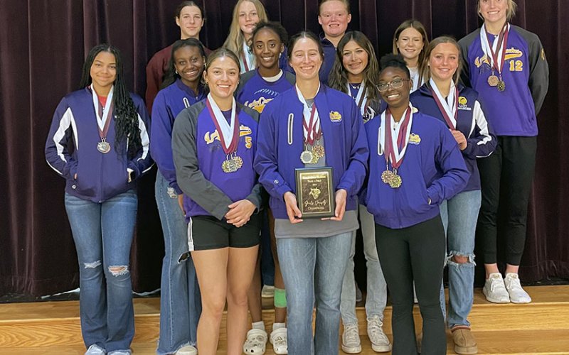 Members of the Lady Comanches track team who ran at the Hallettsville meet last Thursday. Front row from left are Brinley Ramirez, Rylee Vancura and JaLeah Curtis. Middle row from left are Haley Perkins, Jaliyah Barnett, A’Journee Kuykendall, Jaeleigh Ramirez and Lily Prove. Top row from left is Kara Remschel, Kallee Kifer, Eve Roberts, Arya Terry and Addy Siegel. Not pictured is JaMya Wright. Photo courtesy of Kristi Peterson.