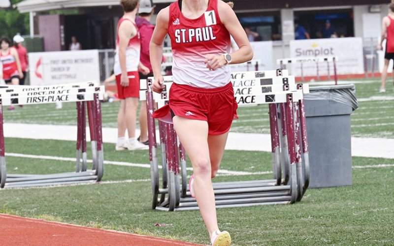 Senior Brooke Cerny will compete in the 400-meter dash, the 800, the 1600 and the long jump at the regional meet next week in Seguin. Photo by Chuck Grafe/Hallettsville Tribune-Herald,