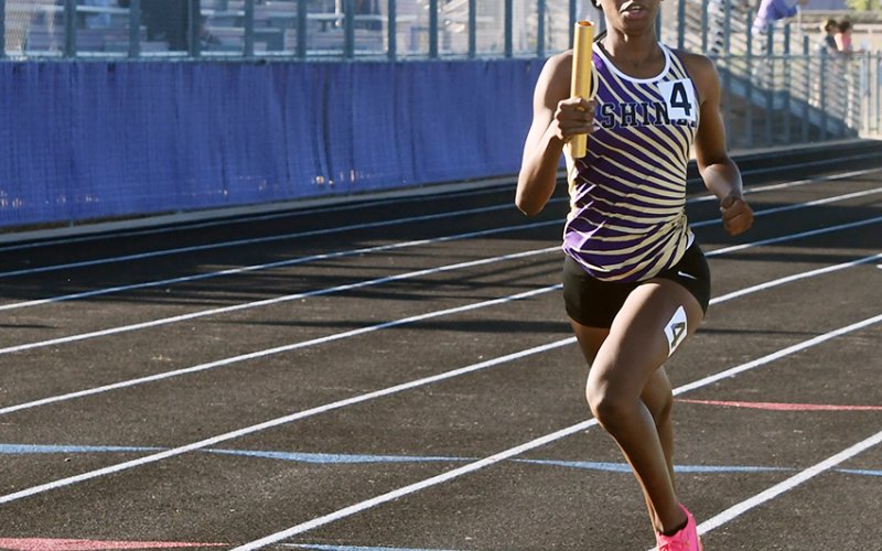 JaMya Wright will be part of the Lady Comanches 400-meter relay team that will compete at the state meet as a wild card. Wright will also be a 400 wild card as well. Photo by Mark Lube.