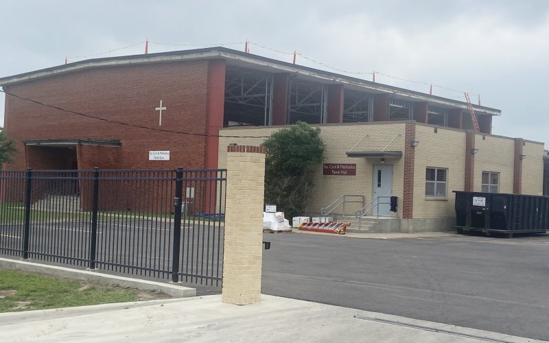 Pictured is the exterior of the St. Paul gym, which is currently undergoing renovations including new windows and new flooring.