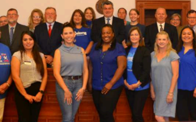 A large group of members belonging to various organizations and agencies who assist in helping children and families of child abuse were present at Monday’s Lavaca County Commissioners’ Court meeting. During the meeting the court designated April as Child Abuse Prevention Month. According to the proclamation read by County Judge Keith Mudd at the meeting, approximately 270,000 children in Texas, and 162 Lavaca County children were reported as victims of child abuse in 2023. Photo by Jimmy Appelt