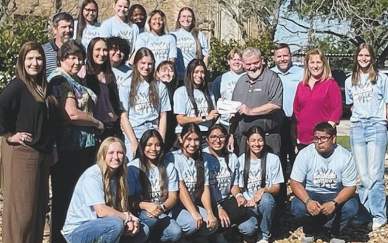 The YHS Student Council has received many donations and grants from the community. The most recent donation the council has received was from Yoakum National Bank in the amount of $2,100. Contributed photo.