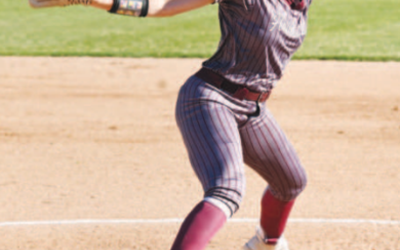 Grace Halata allowed no hits in the three-inning win over Rice Consolidated here Friday. Chuck Grafe/Tribune-Herald