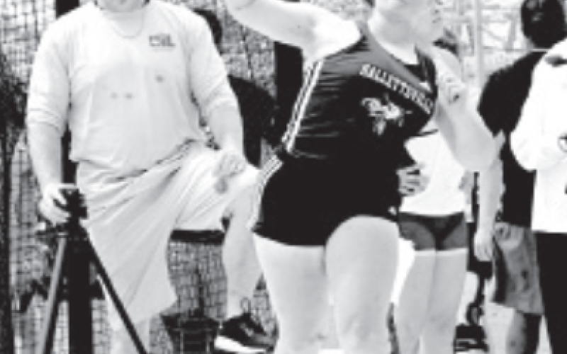 Danna Jansky broke the school record in the shot put at regional. Chuck Grafe/Tribune-Herald