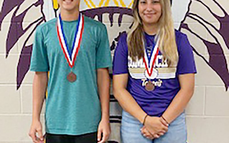 Mixed Doubles. Aidan Stowe (left) and Bianca Rainosek. Photo courtesy of Desiree Nitsch.