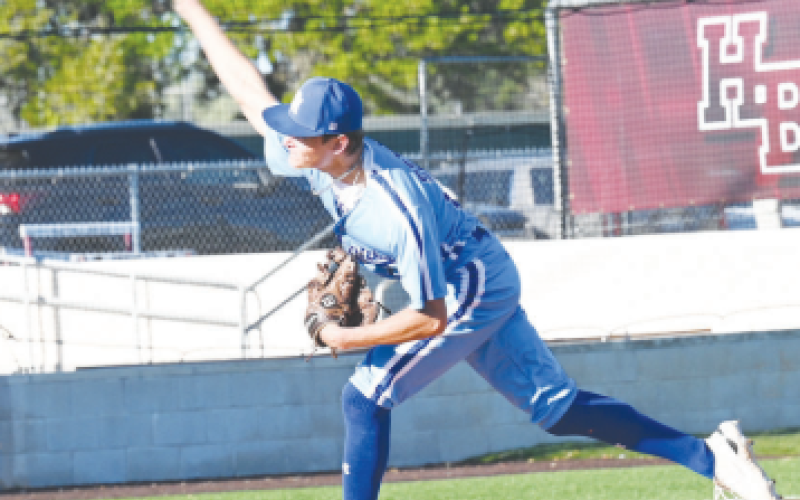Layne Sevcik threw a five-inning no-hitter against Baytown Christian. Chuck Grafe/Tribune-Herald