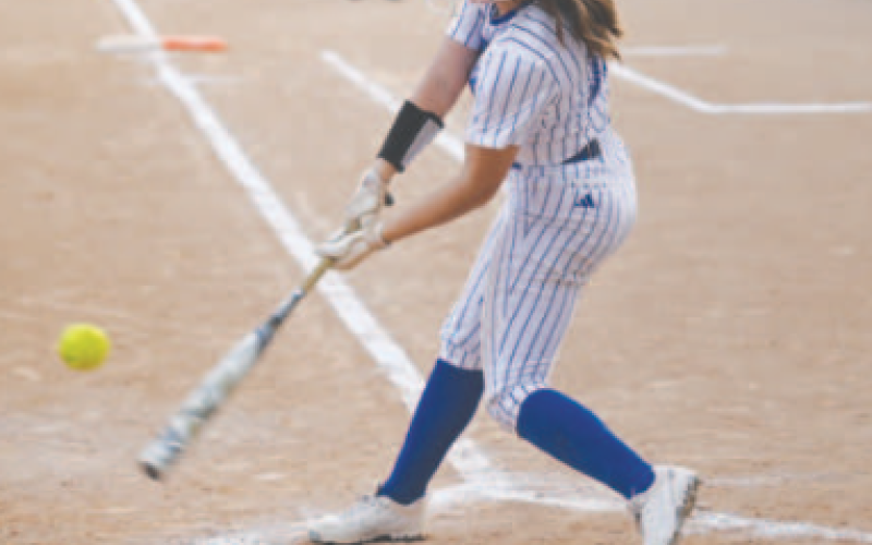 Ella Demel hit her eighth home run of the season on this pitch in the victory over Conroe Covenant. Chuck Grafe/Tribune-Herald