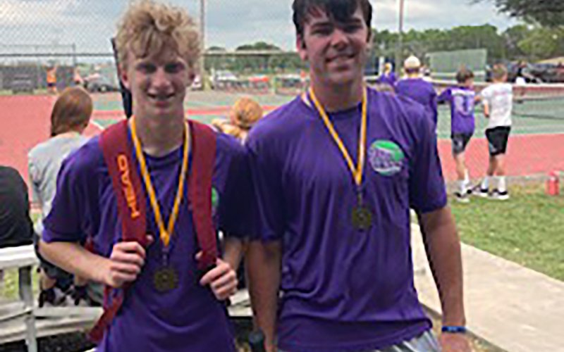Boys Doubles.Reese Carson and Kyle Muehlstein. Photo courtesy of Desiree Nitsch.