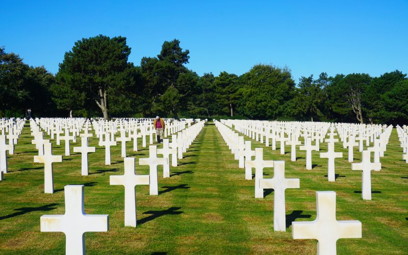 The Normandy American Cemetery in Normandy, France.