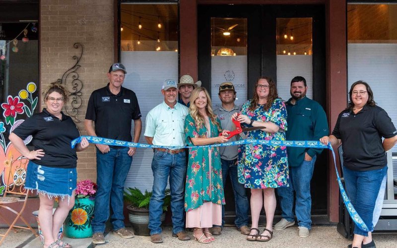 Pictured are, left to right, Michelle Price, Egon Barthels, David Ehrig, Logan Dement, Casie Ehrig, Cason Dement, Allison Krauser, Leeland Krauser and Christine Siegel.