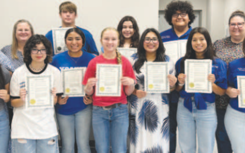 Yoakum High School Bulldog Band 2024 State Solo and Ensemble Contest participants.