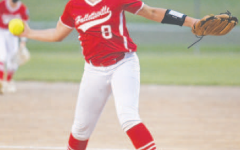 Paelyn Etzler pitched two complete games in victories over Shiner. Chuck Grafe/Tribune-Herald