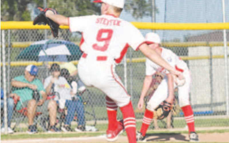 Brantley Steffek pitched a five inning no-hitter Friday to get Hallettsville White to the finals. Chuck Grafe/Tribune-Herald