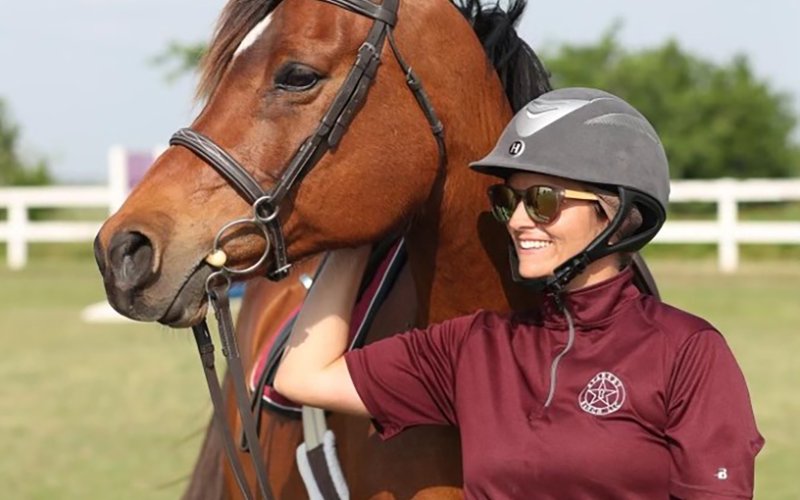 Samantha Starkey poses with her horse, Diva, at the Starkey Ranch. Photo courtesy of Samantha Starkey.