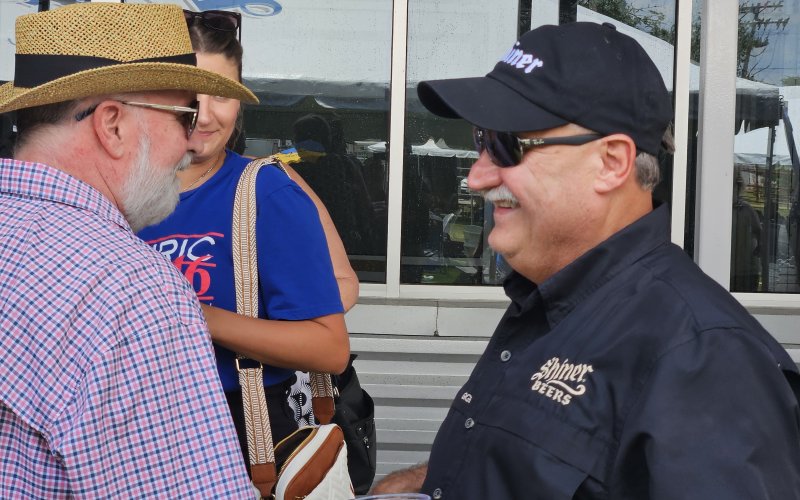Jimmy Mauric visiting with the public at Summerfest.