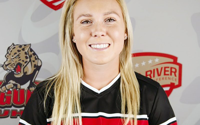 Shiner grad Cameron Henneke played in over two dozen games in her final season with the UHV softball team. Photo courtesy of UHV Athletics.