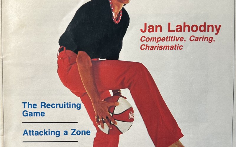 Jan Lahodny on the cover of Coaching Women’s Basketball magazine in 1989.