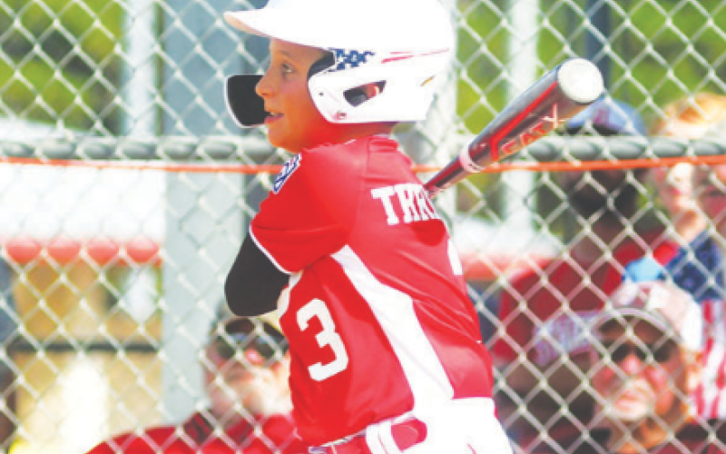 Lead off hitter Brax Threadgill had a hit and scored a run in the Monday evening victory .Chuck Grafe/Tribune-Herald