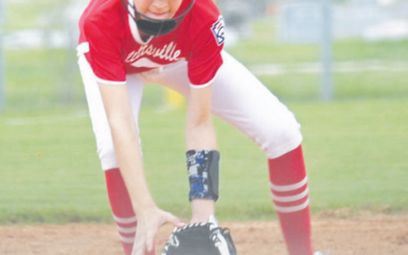 Third baseman Chloe Grahmann scoops up a ground ball during the victory over Silsbee Friday. Chuck Grafe/Tribune-Herald