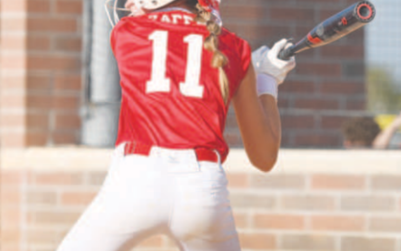 Adley Zappe waits for the pitch to be delivered. Chuck Grafe/ Tribune-Herald