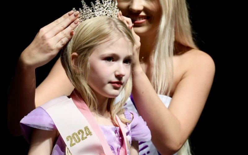One of the lovely young ladies crowned at the Miss Sparkle Special Needs pageant.